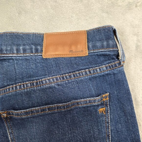 Madewell Jeans Womens 28 Blue Slim Boyjean Raw Hem Ankle Stretch Denim Preppy - Picture 6 of 11